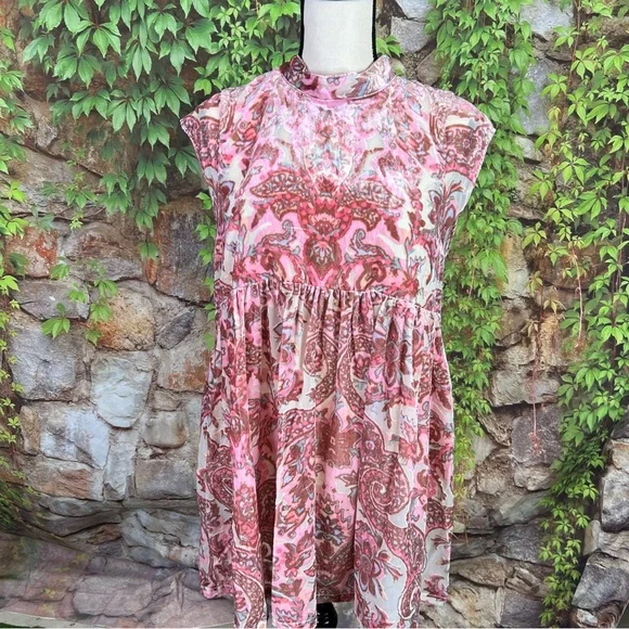 NWT FREE PEOPLE Petal Pink Velvet All the Time Mini Dress, M - Picture 5 of 15